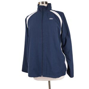 VINTAGE Reebok Track Windbreaker Jacket Women's XL Adult Navy Blue Full Zip